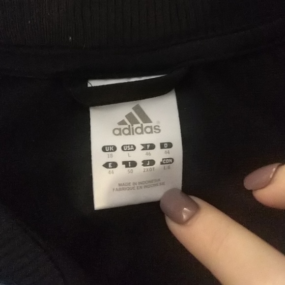 Adidas 3 Stripe Jacket Sz L - Picture 3 of 6